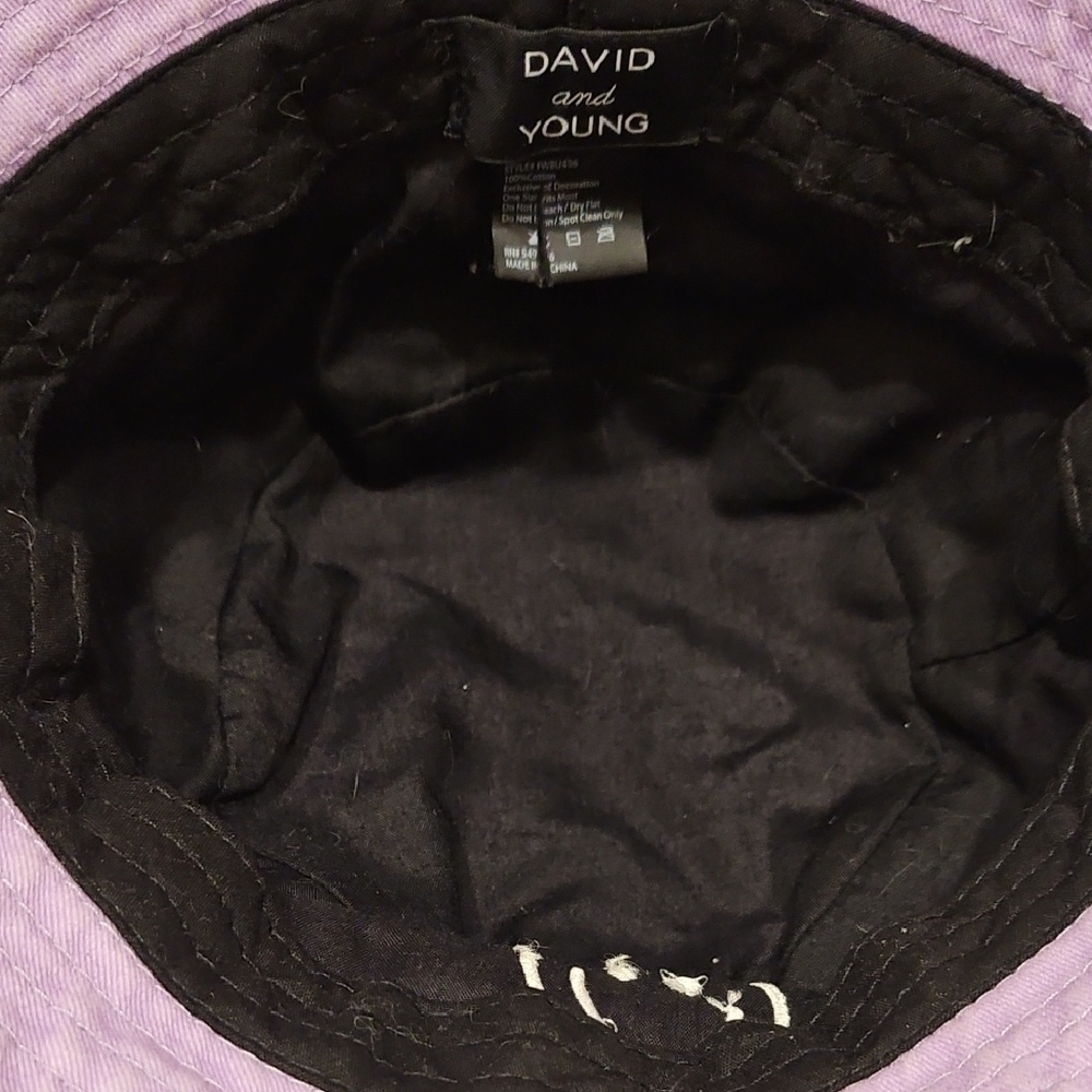 David and Young Purple 100% Cotton Bucket Hat - Picture 11 of 14